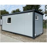 Oficina Contenedor Modular 6,00 x 2,40 m | Completamente Equipada con Baño, Ducha y Cocina